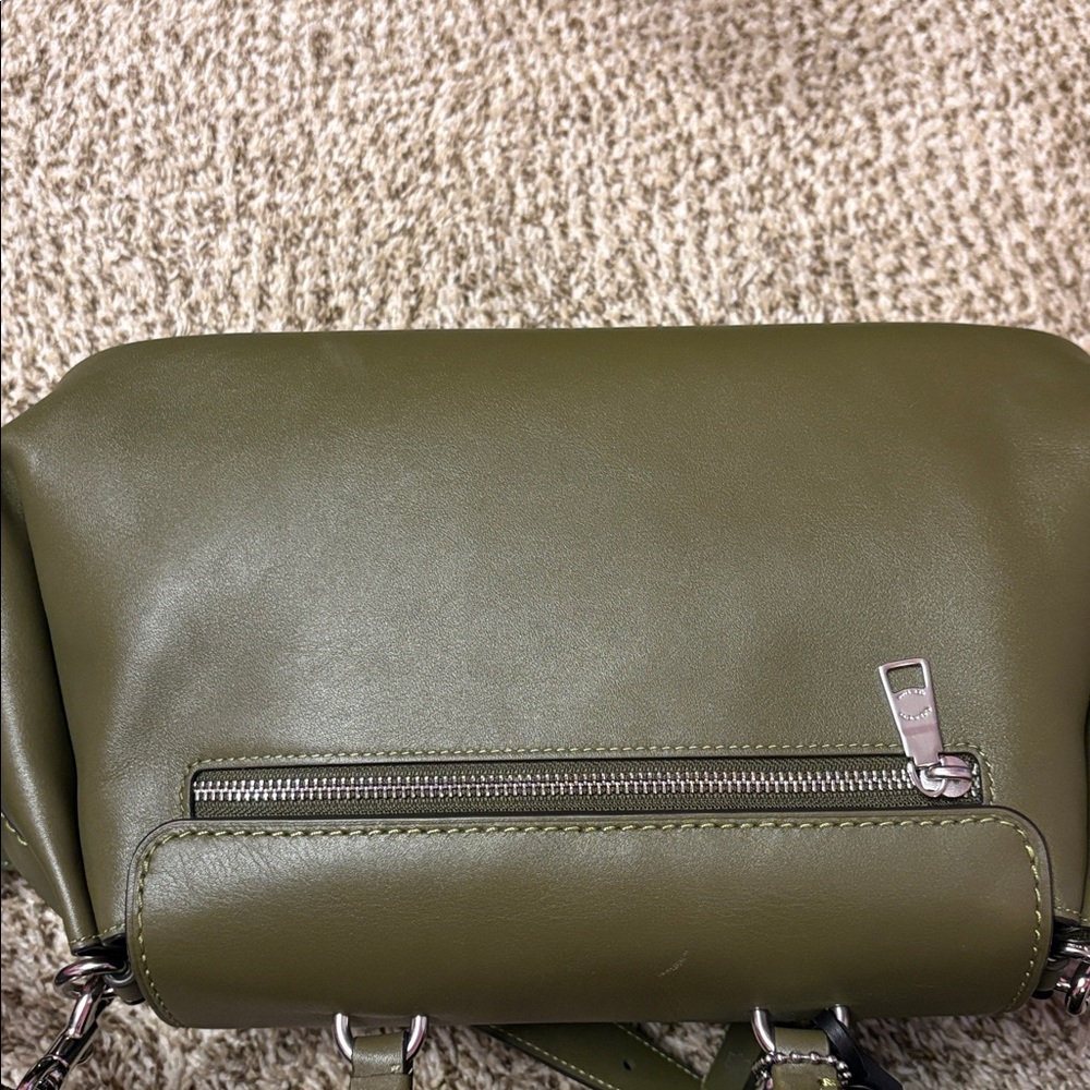 Coach Slouchy Rogue Top Handle in Olive - Picture 7 of 17